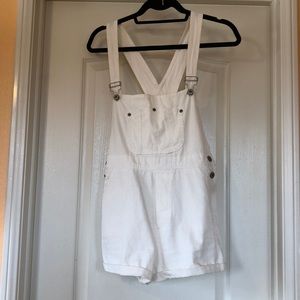 White Brandy Melville Short Overalls